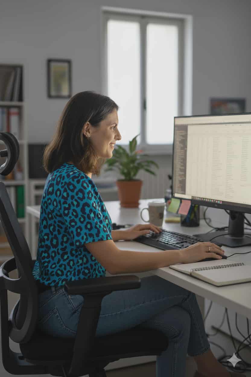 Site web sur écran, espace de travail