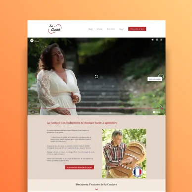 Site web sur écran, espace de travail